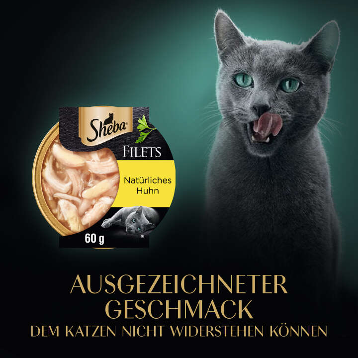 Sheba Katzen-Nassfutter Schale Filets mit natürlichem Huhn